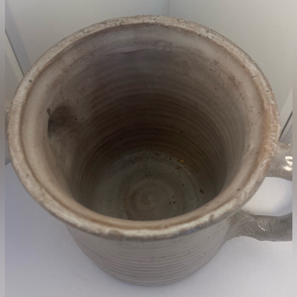 Handcrafted Pitcher pottery spout Jug glazed ceramic watering can signed Bobbi - Picture 10 of 16